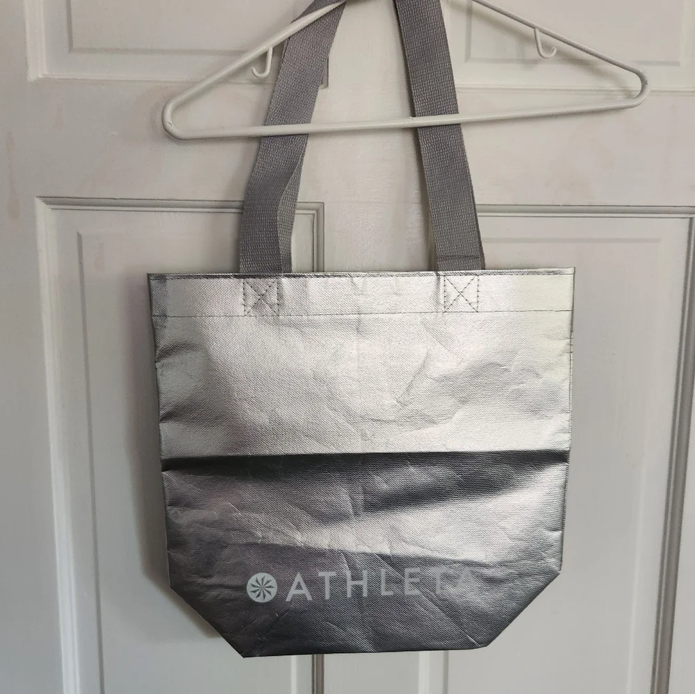 Athleta Silver Reusable Tote Bag